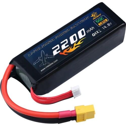 14.8V 2200mAh 50C 4S RC LiPo Battery Pack Racing car with XT60 Plug for RC Airplane Helicopter Quadcopter Vehicle Boat