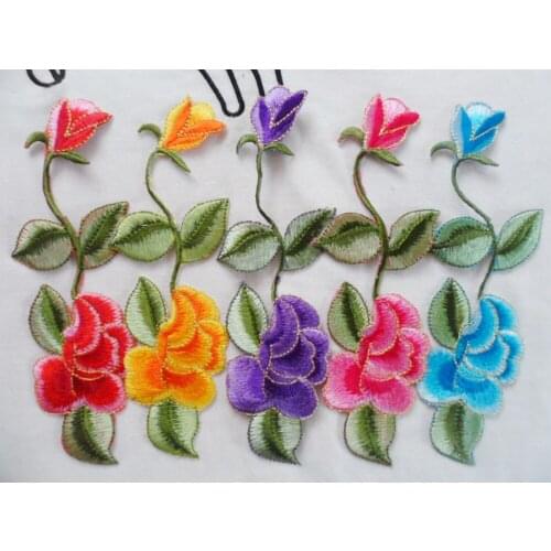 19*6 cm DIY clothing accessories dress decoration flower paste ironing cloth patch applique embroidery Patch stickers