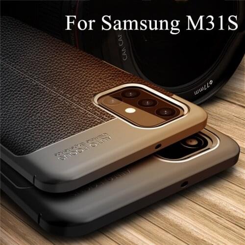 For Samsung Galaxy M31S Case Silicone TPU Leather Protective Soft Cover For Samsung M31S Cover For Samsung Galaxy M31S Case