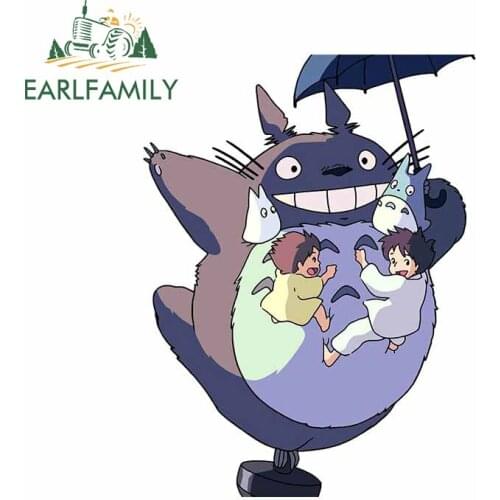 EARLFAMILY 13cm x 10.1cm For Totoro Fashion Car Stickers Vinyl Material Decal Motorcycle Scratch-Proof Suitable for VAN RV