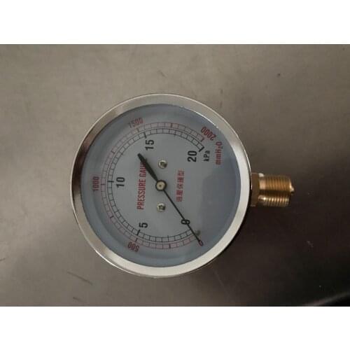 YE-75 diaphragm pressure gauge 5 10 15 16 20 25 30 40 50 60 100 KPA full specification