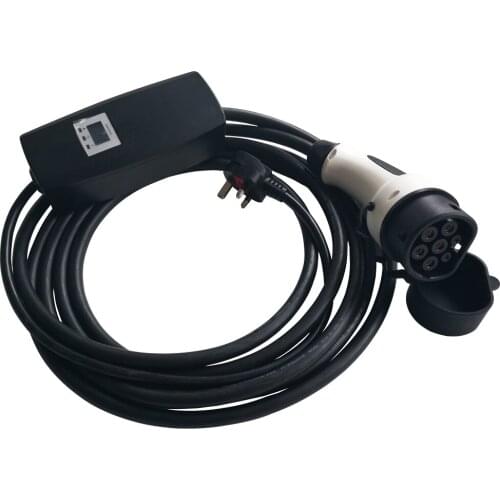 IEC62196 type 2 portable ev charger 10A 13A with UK 3pin plug Mobile ev charger for european electric cars