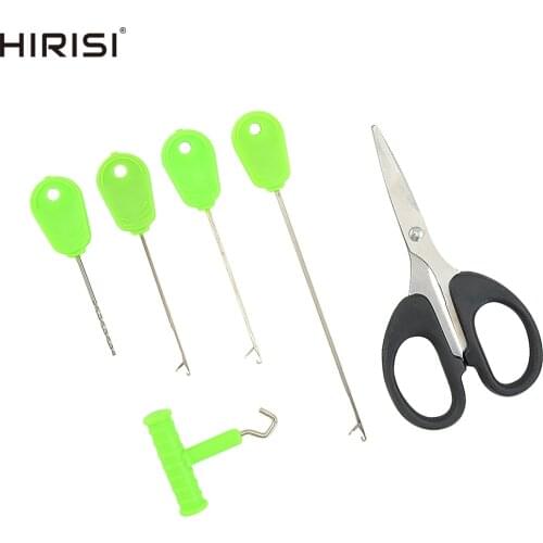 Carp Fishing Tool Kit Bait Needle and Scissors Knot Tool 6 in 1 Kit