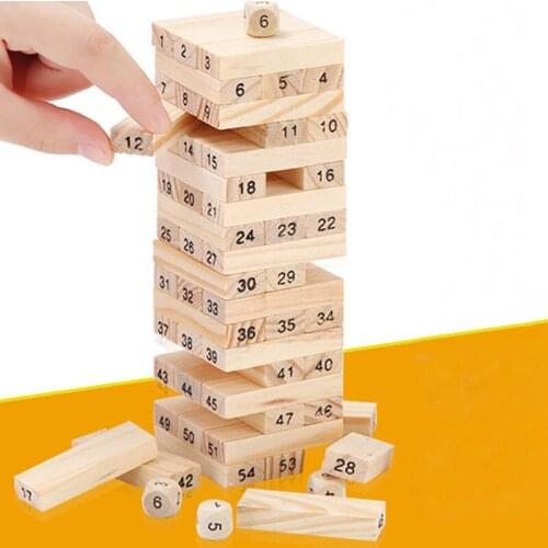 Creative Novel Wooden Digital Building Block Brain Game Toy Fashion Children Entertainment Intelligence Interaction Toys