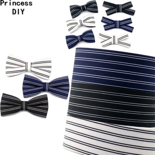 5Meter/L 10 25 40mm Polyester Cotton Riband Double Stripe Ribbon Tape Fabric Layering DIY Bow Handmade Craft Decoration Material