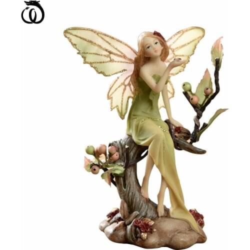 Forest Angel Girl Art Sculpture Butterfly Wings Woman Figurine Decoration Resin Craft Nordic Statue Home Decor Creativity Gifts