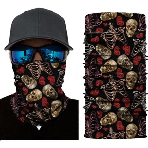 Fashion Skull Magic Tube Seamless Bandanas Headband Variety Turban Hood Veil Head Scarf Multi Function