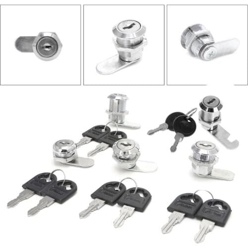 10-30mm Cam Lock Filing Cabinet Post Mailbox Drawer Cupboard Locker 2 Key