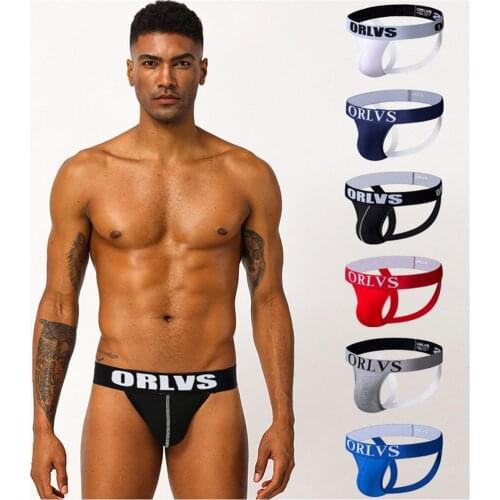 Low Waist Jockstrap Men Underwear Sexy Lingerie Gay Briefs Cross Strap Male Thong Panties G-strings Pouch Bikini Tanga Hombre