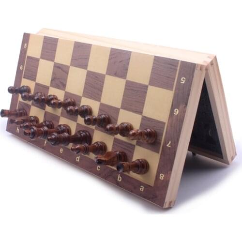 Chess Set Wooden magnitc Large Chess Board High Quality Chess Set Pefect Gitf for Children 39CM