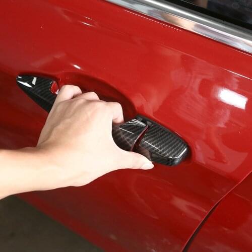 Carbon Fiber Door Handle Trim Sticker For BMW X1 F48 2016/18 2 series 218i Gran Tourer F46 2015-2017 For BMW X2 F47 2018 Parts