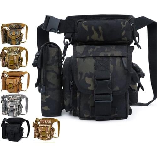 Leg Bag Military Nylon Waterproof Men Tactical Waist Pack Leg Travel Belt Bag Outdoor Hiking Hunting Camping Cycling X128D