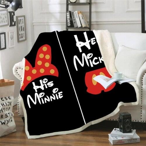 Disney Minnie New Mickey Little Blanket Girl Cover Blanket Double Thicken Winter Cover Leg Siesta Blanket Single Office Blanket