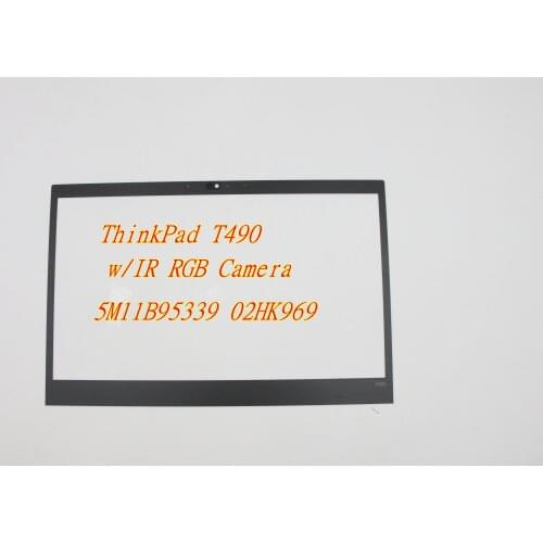 New Original Laptop LCD Front Bezel For Lenovo ThinkPad T490 LCD Screen Cover Frame w/cam IR FRU: 5M11B95339 02HK969