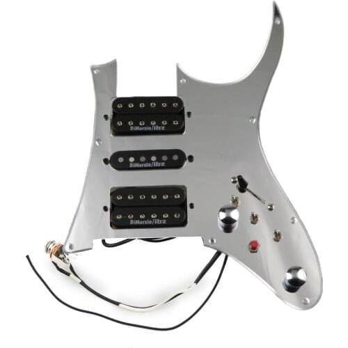 Prewired Pickguard IBZ Guitar Pickups Alnico 5 HSH 4C Wiring Harness Push-pull single cut Set For IBAZ RG Series