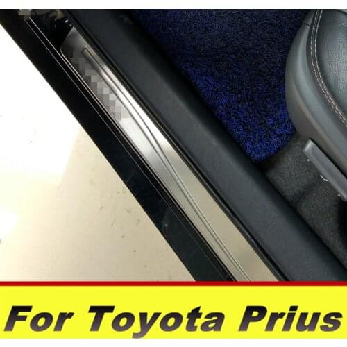 For Toyota Prius Door trim special guard board welcome pedal interior decoration accessories 304 stainless steel