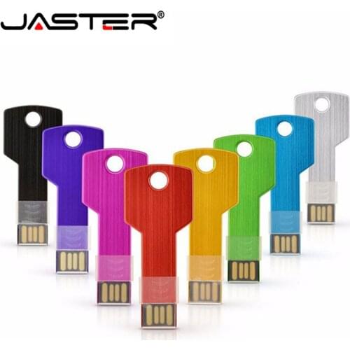 JASTER Key Shape USB Flash Drive Waterproof Pen Drive 64GB USB Stick 32GB 16GB USB Memory Stick Pendrive Customize Logo