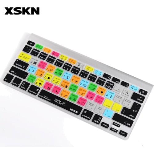 XSKN for Photoshop Design PS Functional Hotkeys Silicone Keyboard Cover Skin for Macbook, US&European Common Version