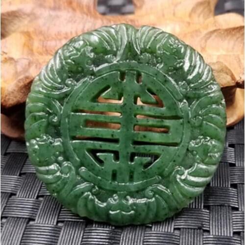 Fine Jewelry Pure Natural Hand Carved hetian Safe Wealthy Evil Spirits Brave Troops Amulet five Bat Necklace Pendant