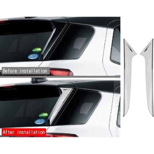 ABS Chrome Vertical Rear Window Side Spoiler Wing for Toyota Raize 2020 2021 Auto Rear Window Mirror Tail Accessories