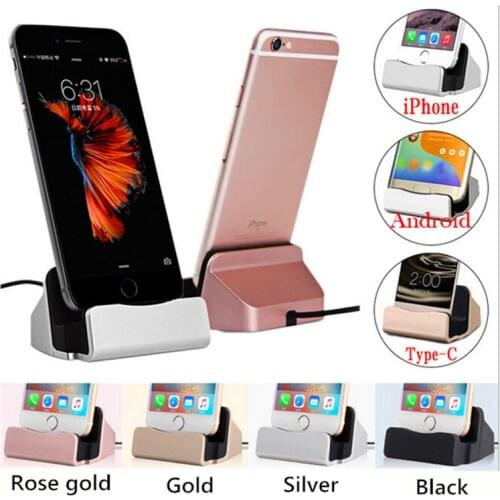 USB Cable Cradle Charger Base for Huawei P30 Pro Samsung S10 S7 Edge Android Type C Stand Charging Dock Station For iPhone X 7 6