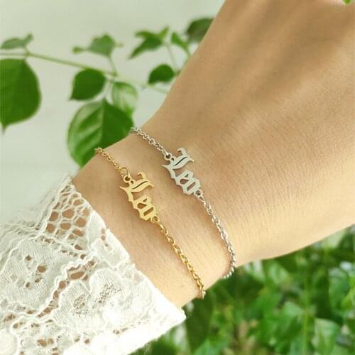 Astrology Jewelry Letter Leo Zodiac Sign Bracelet Stainless Steel Gold Chain Pulsera Hombre Constellation Bracelets For Women
