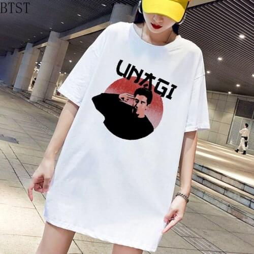 Harajuku Kawaii Unagi Dojo Ross From Friends Tv Korean Women casual short Sleeve Dress Female Streetwear Dress
