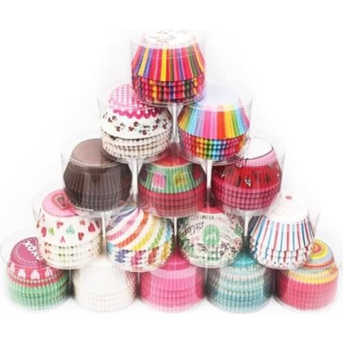 100 Pcs Small Cake box Cupcake Liner Kitchen Baking Accessories Muffin Boxes Cake Mold Baking Cup Anti-oil Cake Paper Cups