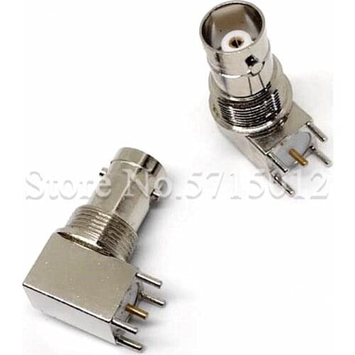 2Pcs Pure Copper Converter BNCKWE 50 Ohm Q9 4-Pin Famale Head RF Coaxial Video Surveillance Connector 29mm
