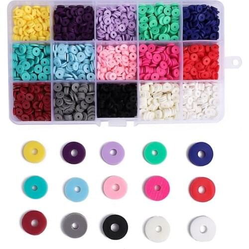 2600Pcs Box Soft Ceramic Flake Beads Charm Czech Beads Jewelry DIY Bracelet Necklace For Jewelry Making Accessories
