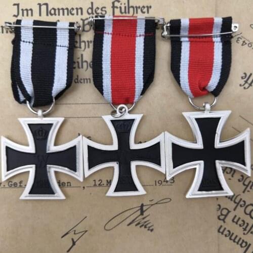 3pcs/lot Iron Cross German Military Decoration Medals Family EKII 1939 1914 1870 Knights Cross Ritterkreuz Grand Cross