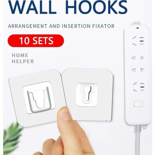 5/10 sets Double-sided Adhesive Wall Hooks Hanger Strong Transparent hooks for home Kitchen and Bathroom Suction cup Wall Holder