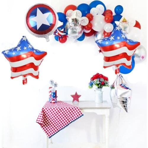 70PCS Birthday Party Balloons Decoration Kids Star Helium Foil Balloons Blue Red Globos Adult Party Decor