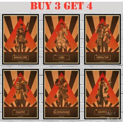 Apex Poster Kraftpaper Painting Homedecal Abstract Funny Fancy Wall Sticker 42X30cm