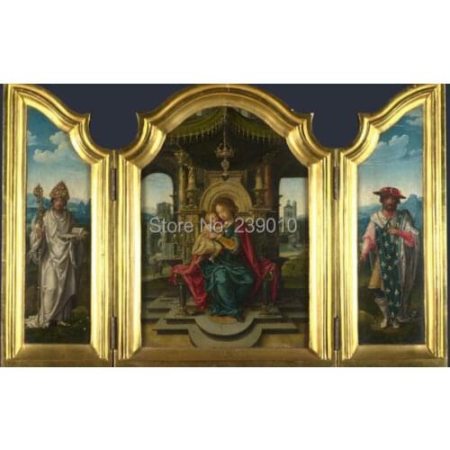 Free shipping Christ oil painting printed on canvas classical virgin Mary oil painting Patron saint canvas prints oil painting