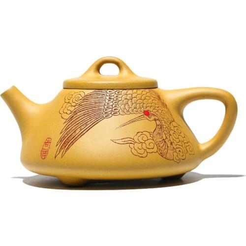 Boutique Yixing Purple Clay Teapot Handmade Raw Mineral Niuxiao Stone Scoop Pot Household Teapot Tea Set Kung Fu Tea Set