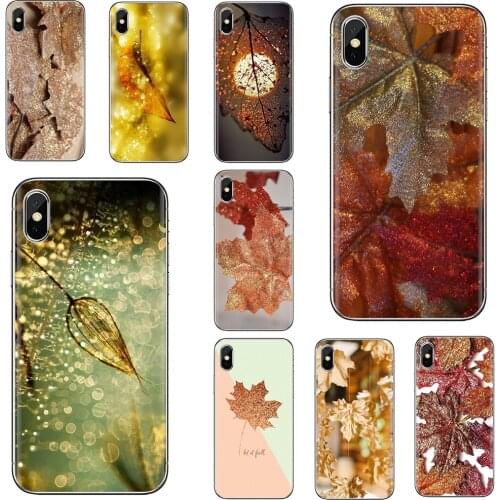 For Samsung Galaxy A9 A8 Star Lite A3 A5 A7 A6 Plus 2018 2015 2016 2017 TPU Silicone Case Fall-Glitter-C-leaf-Gold-Autumn-Maple