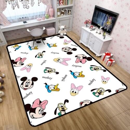 Childrens Mickey Mouse Disney Game Mat Carpet Corridor Door Mat Bedside Floor Living Room Carpet Non-slip Absorbent Bathroom Ca
