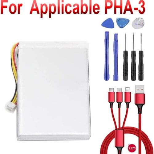 For Applicable PHA-3 headset battery cell plate headphone amplifiers LIS1570HNPC Rechargeable Li-ion Cell +USB cable+toolki