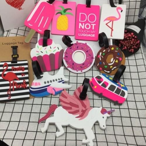 Travel Accessories Creative Luggage Tag Animal Cartoon Silica Gel Suitcase ID Addres Holder Baggage Boarding Tags Portable Label