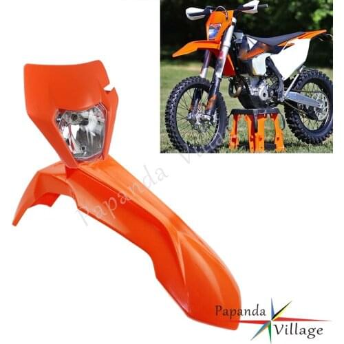 Enduro Dual Sport Orange Headlight Front Fender Handguard Plastic Bodywork Fairing Cover for XC-W 300 XC-F 450 SX-F 250 EXC F
