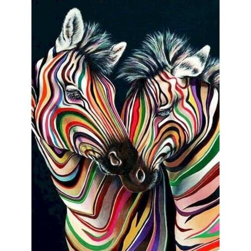 GATYZTORY 5D Diamond Painting Full Square/Round Drill Animals Diamond Embroidery Paintings zebra Cross Stitch Home Decor