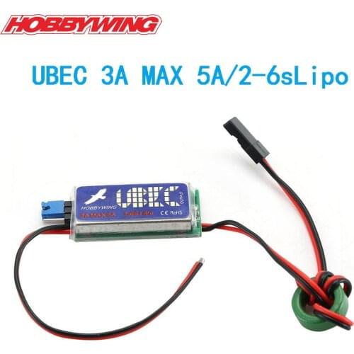 HOBBYWING 2-6s Lipo RC UBEC 3A Max 5A Lowest RF Noise BEC for RC Car Airplane LED Receiver Racing drone