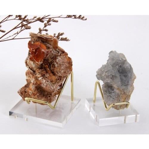 Collectibles Acrylic Display Pedestal Stand Easel for Mineral Fossil Platter