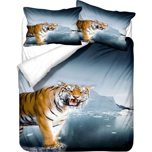 3D Animal Tiger Bedding Sets Single Full Queen King Quilt Set Bedclothes Nordic Cover Bedroom Home Textiles All Seasons
