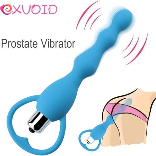 Prostate Massage Gay Toys Sex Toys for Women EXVOID Smooth Anal Beads Vibrator Butt Silicone Plug Adult Products Anal Vibrator