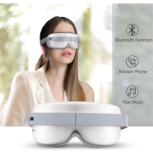 CkeyiN Eye Massager with Heat Air Pressure Vibration Bluetooth Music Relieve Eye Strain Dark Circles Improve Sleep Foldable 50