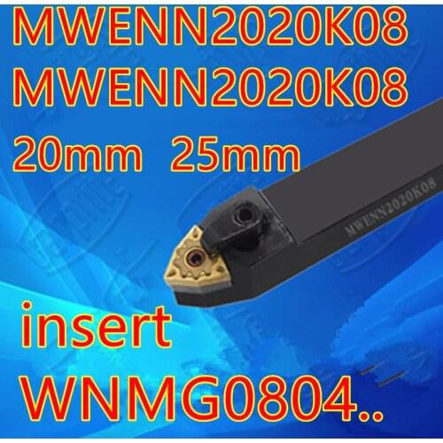 MWENN2020K08 MWENN2525K08 insert WNMG0804.. CNC turning tool bar Free shipping
