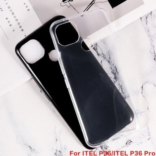 Soft Black TPU Case For ITEL P36 Gel Pudding Silicone Caso Protective Phone Back Cover For ITEL P36 Pro ITEL Vision 1 Plus Etui
