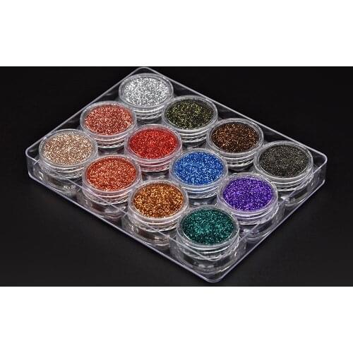 12 Color Nail Art Sets Kits Desgin Nail Supplies Ongles Shinny Powder Manicure Makeup Eye Glitter Set Nails Accesorios Uñas